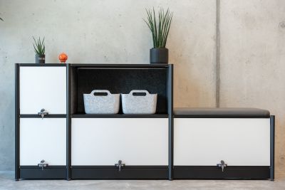 Anpassungsfähige, flexible Schränke bieten den idealen Stauraum am Arbeitsplatz